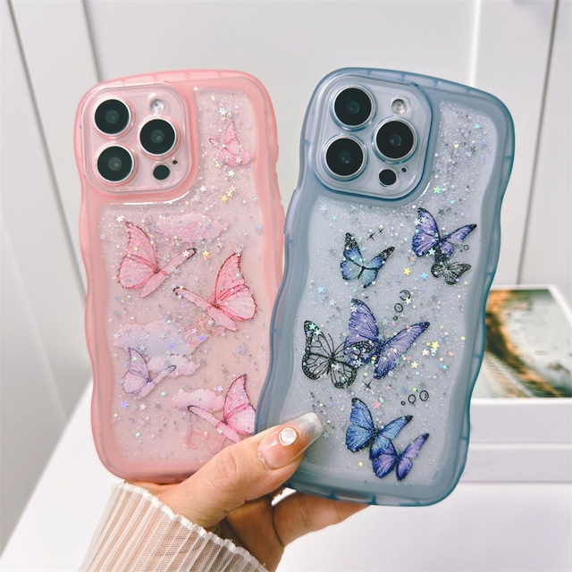 Factory Wholesale Price Bling butterfly Phone case for 11 12 13 14 15promax
