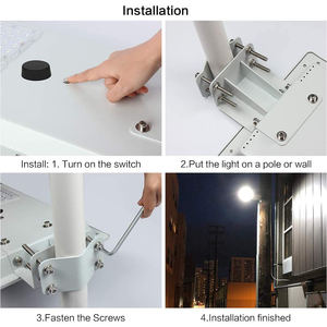 スマート屋外道路と庭のLiFePO4バッテリー25w 30w統合電力エネルギーソーラーLed街路灯モーションセンサー - Product Image 5