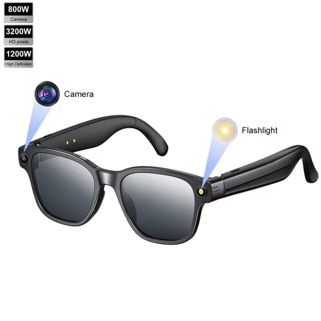 CR-GA02 800w Camera Smart Glasses Video Recording With Audio Call Bt & Wifi Transfer 4gb Memory-smart Wearable Headset