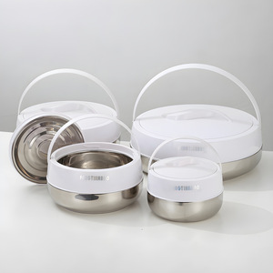 Yolecen – Ensemble chauffe-plats 4 pièces en acier inoxydable, design européen, <span class=keywords><strong>avec</strong></span> couvercles, pour fondue et boîte à lunch – Vente en gros - Product Image 3
