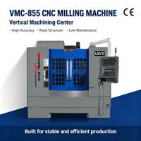 Centre d'usinage vertical CNC LEYO Group VMC855, fraiseuse 3 axes avec commande Fanuc, haute rigidité pour le traitement des métaux