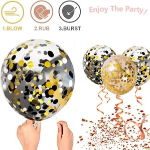 Palloncini in Lattice <span class=keywords><strong>Oro</strong></span> e Nero all'Ingrosso; Set Decorativi Personalizzati per Feste di Compleanno con Mix di Colori Diversi - Product Image 3