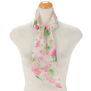 Écharpe à fleurs imprimées tendance, châle en coton et lin, foulard carré en soie, écharpe adaptée au printemps et à l'automne pour femmes - Product Image 5
