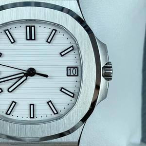 Trendy hot sell PP5711 elegant steel strip white striped dial calendar display Luminous men's business sports <b>mechanical</b> <b>watch</b> - Product Image 2