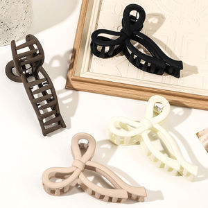 Pince à Cheveux en Plastique pour Fille Pince à Cheveux de Requin, 10cm, Creux Givré, de Couleur Unie, pour Femme - Product Image 2