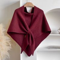 Vente en gros – Nouveauté 2025 – Châle pull confortable en maille unie – Hauts tricotés à épaules dénudées – Cape poncho triangulaire en pashmina doux pour femme