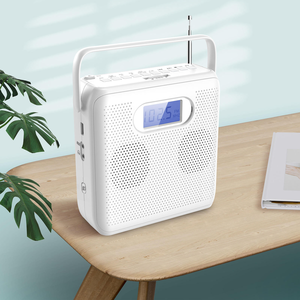 Radio FM Portátil Recargable Personalizada de Fábrica con Ranura USB, Pantalla LCD, Dispositivo de Audio Educativo, Altavoz Estéreo de Viaje, Bluetooth, Color Blanco - Product Image 2