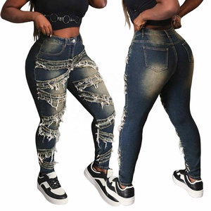 Nouveautés 2026 Pantalons tendance pour femmes Pantalons en jean extensibles pour femmes Pantalons slim - Product Image 1