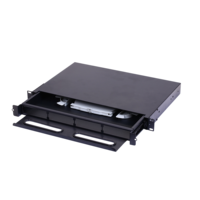 Boîtier de terminaison vide ODF 1U 19'' coulissant pour montage en rack, en acier laminé à froid, avec plateau de gestion des câbles pour panneau de brassage à fibre optique