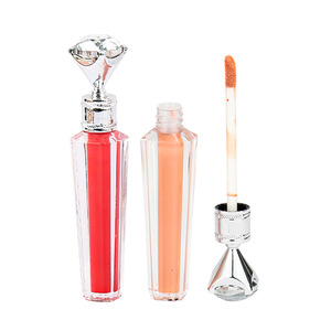 2 Ml Tapa de diamante personalizada Brillo de labios brillante Caja de embalaje superior abatible Venta al por mayor Etiqueta privada a granel Brillo de labios vegano - Product Image 5