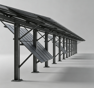 PiPe GL-1078 Fondation solaire photovoltaïque sur pieux pour Bahreïn avec structure en acier pré-galvanisé, résistance au vent 21, résistance à la neige 21 - Product Image 2