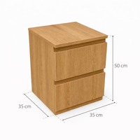 Table de chevet en MDF durable avec compartiment caché, charnières à fermeture douce et serrure de rangement sécurisée intégrée