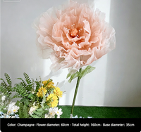 Fleur géante en soie électrique à LED, ouverture et fermeture automatiques, fleur en organza autoportante, décoration pour mariage, maison, centre commercial