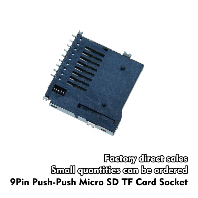 9Pin Push Push Self Eject Micro SD TF Card Socket SMD Surface Mount TransFlash Memory Card Slot Replacement Connector