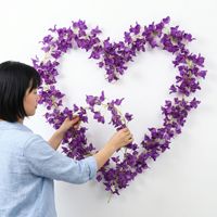 Prix en gros – Guirlande de bougainvilliers artificiels faits main en soie, 175 cm, blanc et violet, pour décoration murale florale de toile de fond de mariage