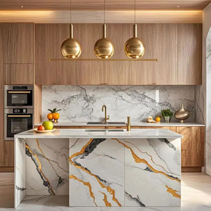 Sang trọng SPC Vinyl cứng nhắc Bảng điều khiển hiện đại hình học 3mm 4mm gạch không thấm nước gạch khách sạn sử dụng thiết kế đồ họa hộ gia đình - Product Image 6