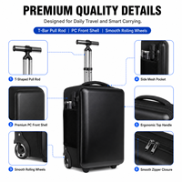 Valise trolley hybride personnalisée en polyester, souple et rigide, légère, pour voyage d'affaires, bagage à roulettes