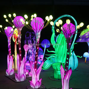 Personalizza gli ospiti di souvenir di nozze decorativi all'aperto fiore colorato lanterna di seta cinese danza fatta a mano per le vacanze del Festival - Product Image 6