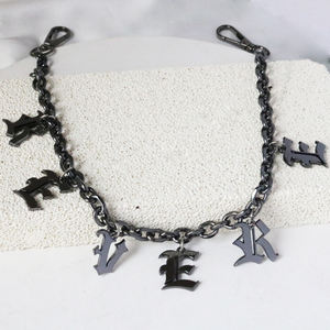 Cartera cadena letra logotipo personalizado Metal Acero inoxidable Hip Hop Punk pantalón bolsillo personalizado pantalones cartera Jeans cadena para hombres - Product Image 2