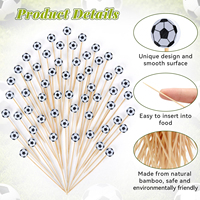 Piques à cocktail sur le thème du football, cure-dents décoratifs, brochettes pour apéritifs, accessoires pour charcuterie, décorations pour fêtes d'anniversaire