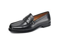 Mocassins pour hommes en cuir véritable de style britannique, confortables, à enfiler, motif uni, chaussures de bureau et de carrière
