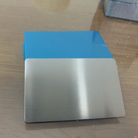 En stock, cartes de visite rectangulaires en acier inoxydable brossé, gravées au laser, vierges, à personnaliser, origine Wenzhou