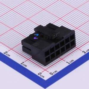 P3025-2*6-BK Housing (Wire-to-Board / Wire-to-Wire) P=3mm Connector ( Jack Structure: 2x6P )( Pitch: 3mm )( Row Spacing: 3mm ) - Product Image 1