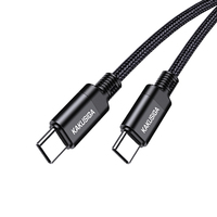 Kabel KAKUSIGA 3M Tipe-C ke C, Pengisian Cepat 60W & Sinkronisasi Data dengan Cangkang Aluminium Alloy untuk Penggunaan Multi-Perangkat
