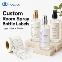 Étiquettes personnalisées pour flacons de spray d'ambiance, rouleaux d'autocollants imprimés pour emballages de marques de vaporisateurs de parfum d'intérieur