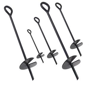 <span class=keywords><strong>Kit</strong></span> d'<span class=keywords><strong>ancrage</strong></span> au sol en acier zingué brillant de 18 pouces, diamètre de la hélice étendue de 3 pouces, capacité de 600 lb <span class=keywords><strong>pour</strong></span> tentes de camping et abris de voiture - Product Image 2