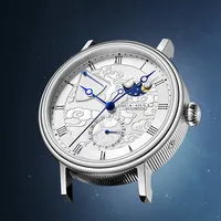 Seagull Moon Phase Watch Nuages de bon augure Édition spéciale Montre mécanique automatique pour hommes Montre de luxe 41mm pour hommes 6199