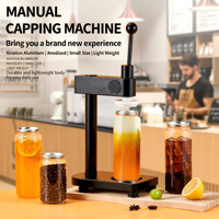 Machine de capsulage manuelle portable pour bouteilles PET, scelleuse de couvercles en aluminium pour les boissons, idéale pour les salons de thé, les jus et les cafés
