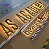 Enseigne lumineuse personnalisée haut de gamme avec logo rétroéclairé IP65 LED en métal 3D, transformateur AC/DC, compatible HomeKit, télécommande XC SIGN, garantie 1 an, plusieurs couleurs