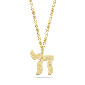 Collar <span class=keywords><strong>con</strong></span> Colgante <span class=keywords><strong>de</strong></span> Joyería Judía Hebreo <span class=keywords><strong>Hamsa</strong></span> Chai <span class=keywords><strong>de</strong></span> Latón Chapado en Oro <span class=keywords><strong>de</strong></span> 14K <span class=keywords><strong>de</strong></span> Gemnel, Collar <span class=keywords><strong>con</strong></span> Símbolo <span class=keywords><strong>de</strong></span> <span class=keywords><strong>Estrella</strong></span> <span class=keywords><strong>de</strong></span> <span class=keywords><strong>David</strong></span> Chai - Product Image 1