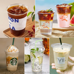 Vasos Desechables Transparentes de PET de 16 oz con Logotipo Personalizado de la Marca Dashan, Tapa para Té de Burbujas Matcha <span class=keywords><strong>Boba</strong></span>, Café Helado - Product Image 6