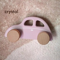 Chariot en bois massif à inertie pour enfants, chariot de camping-car en bois, jouet éducatif précoce pour la préhension des bébés de 2-3 ans, unisexe