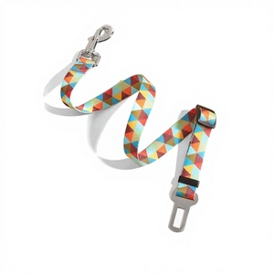 Nouvelle <span class=keywords><strong>Sangle</strong></span> de Traction en Nylon pour Animaux de Compagnie, Motif Géométrique Multicolore Imprimé, pour Siège Auto et Laisse, Modèle LL020 - Product Image 2