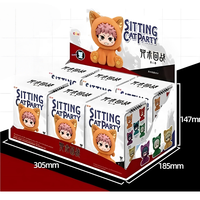 Vente en gros de figurines en peluche Jjk Cat Sitting Party, série mignonne et tendance, boîte mystère, cadeaux de collection