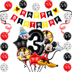 Ensemble de ballons pour enfants Mickey et <span class=keywords><strong>Minnie</strong></span>-Articles de décoration pour la fête d'anniversaire de bébé. - Product Image 4