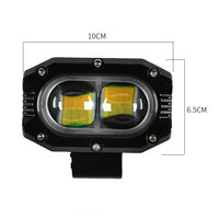 Projecteur LED de travail tout-terrain pour camion et remorque, double lentille, auxiliaire de conduite