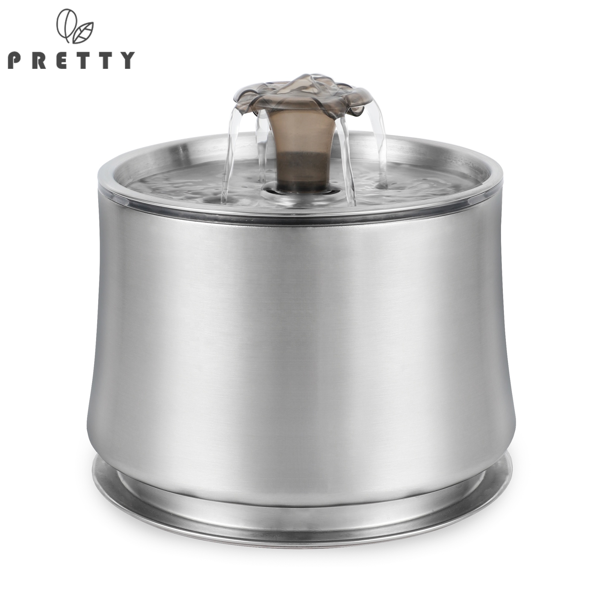 Электронный бесшумный автоматический водяной диспенсер для кошек с защитой от укусов, безопасный питательный питьевой фонтан из нержавеющей стали для домашних животных