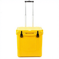 Glacière rotomoulée en PE de 45 qt avec roues, isotherme, grande capacité, pour camping, pique-nique, pêche en extérieur