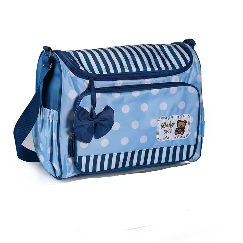 Wl-8033 petit sac à nœud style ancien - bleu