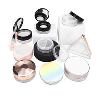 Boîte compacte à poudre élastique à couvercle rabattable 10g/20g, compartiment à poudre ultra-fin 5g, boîte vide avec houppette