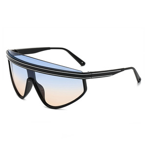 Lunettes de soleil tendance sans monture, style <span class=keywords><strong>cyberpunk</strong></span>, pour le cyclisme en extérieur, coupe-vent, design cool, pour hommes et femmes - Product Image 2