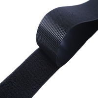 Vente en gros en stock tissu à boucle souple et auto-adhésive double face en nylon noir sans boulochage avec crochet et boucle sans perte de cheveux