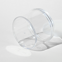 Bocaux en plastique PS transparent avec couvercle à vis blanc pour le stockage de friandises pour animaux de compagnie et contenants à crème réutilisables (120g/200g/400g/800g)