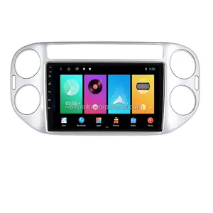 Mingxiang Radio Android Multimedia Mobil 9 10 Inci, Pemutar DVD Mobil Android 10 untuk Tiguan Passat Golf