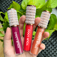 Vente chaude Diamant Lipgloss Marque Privée Étanche Hydratant Brillant À Lèvres Mat Longue Durée Rouge À Lèvres