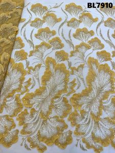 कारखाने की कीमत बेडेड कढ़ाई और सीक्वेंस के साथ कारखाने की कीमत ब्राइडल फीता कपड़े - Product Image 5